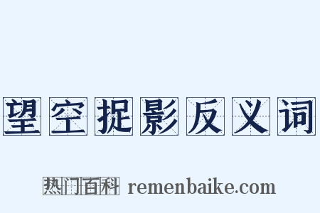 望空捉影反义词是什么意思的图片